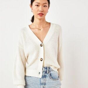 Baby Alpaca-Wool Cropped Cardigan